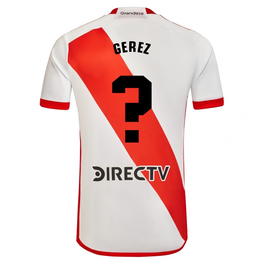 Niño Fútbol Camiseta Dylan Gerez #0 Blanco Rojo 1ª Equipación 2024/25 México