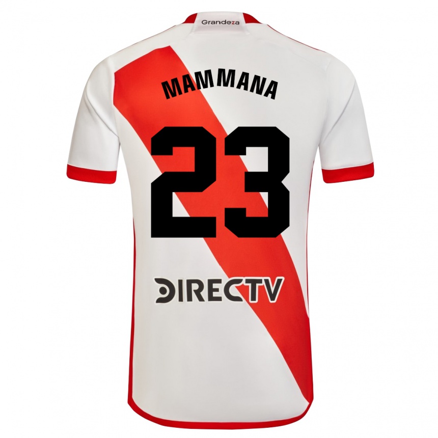 Niño Fútbol Camiseta Emanuel Mammana #23 Blanco Rojo 1ª Equipación 2024/25 México