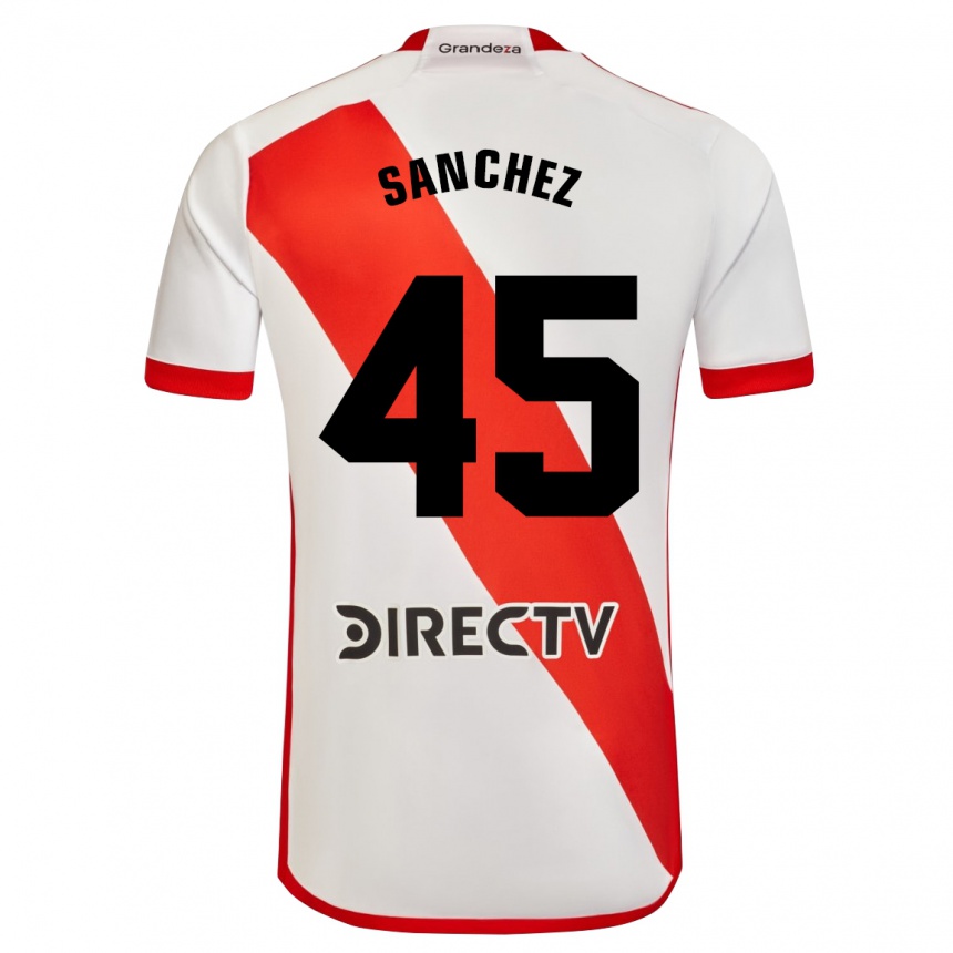 Niño Fútbol Camiseta Sebastián Sánchez #45 Blanco Rojo 1ª Equipación 2024/25 México