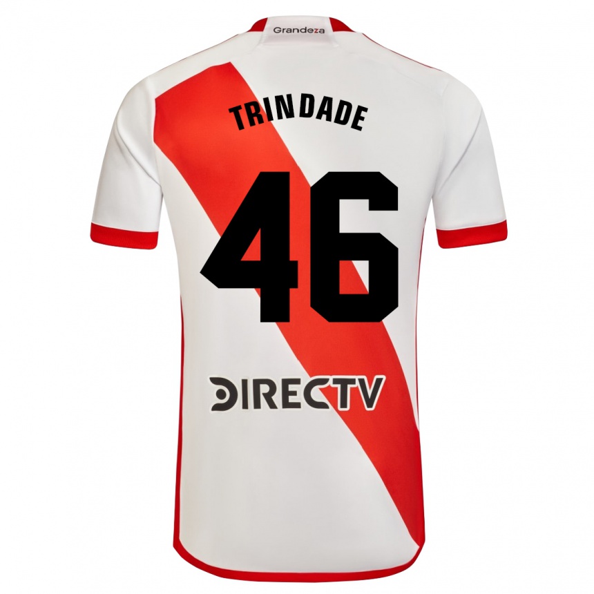 Niño Fútbol Camiseta Gonzalo Trindade #46 Blanco Rojo 1ª Equipación 2024/25 México