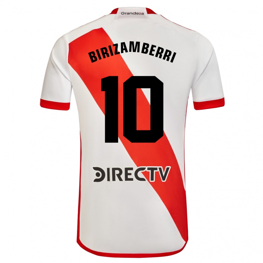 Niño Fútbol Camiseta María Carolina Birizamberri Rivero #10 Blanco Rojo 1ª Equipación 2024/25 México