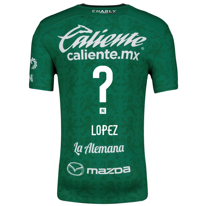 Niño Fútbol Camiseta Nicolás López #0 Verde Blanco 1ª Equipación 2024/25 México