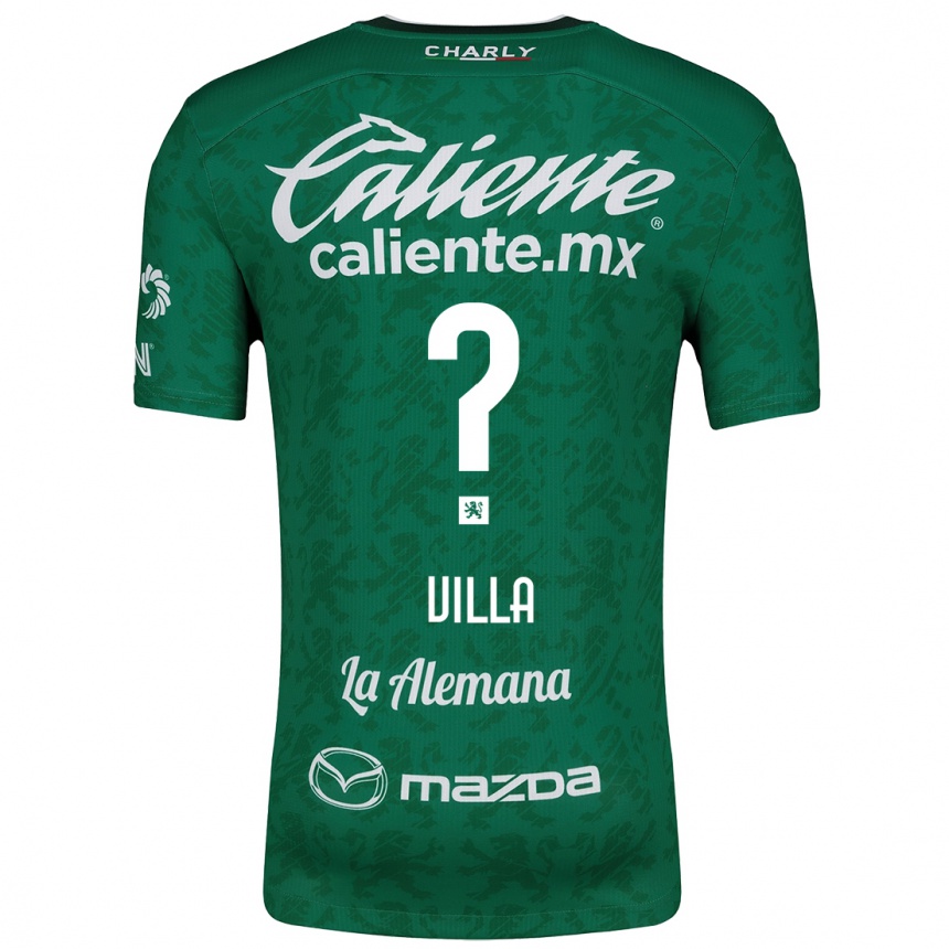 Niño Fútbol Camiseta Óscar Villa #0 Verde Blanco 1ª Equipación 2024/25 México