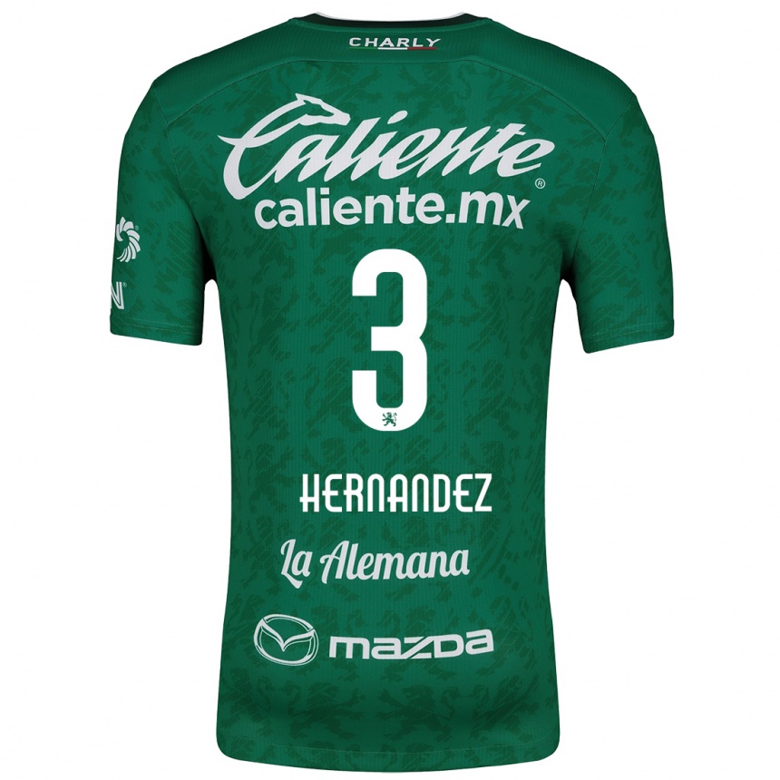 Niño Fútbol Camiseta Pedro Hernández #3 Verde Blanco 1ª Equipación 2024/25 México