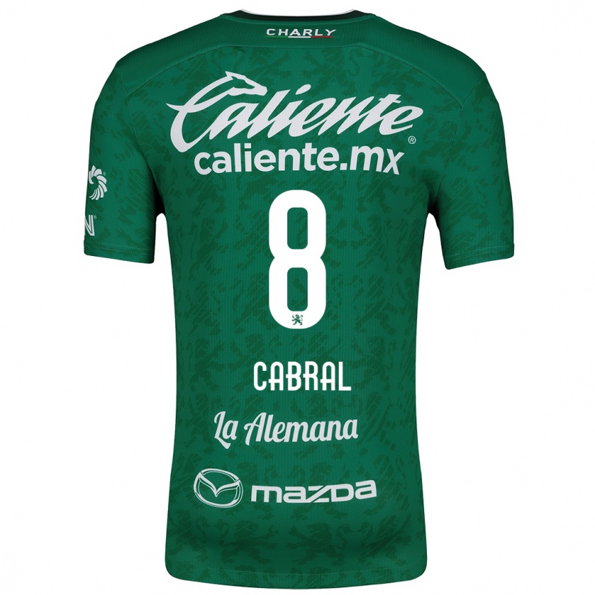 Niño Fútbol Camiseta Luciano Cabral #8 Verde Blanco 1ª Equipación 2024/25 México