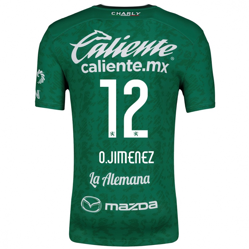 Niño Fútbol Camiseta Óscar Jiménez #12 Verde Blanco 1ª Equipación 2024/25 México