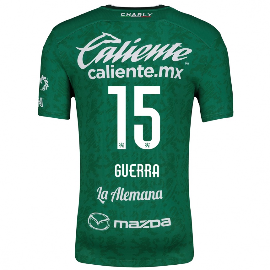 Niño Fútbol Camiseta Edgar Guerra #15 Verde Blanco 1ª Equipación 2024/25 México