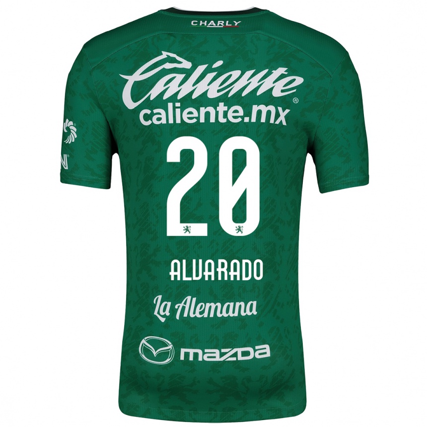 Niño Fútbol Camiseta Alfonso Alvarado #20 Verde Blanco 1ª Equipación 2024/25 México