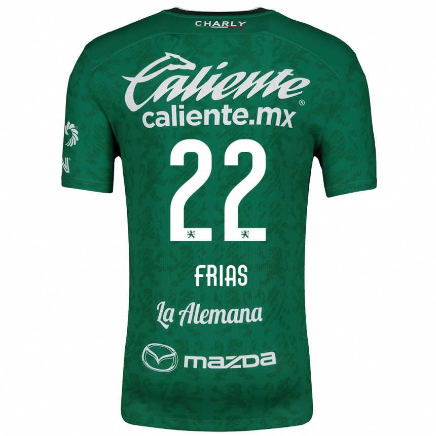 Niño Fútbol Camiseta Adonis Frías #22 Verde Blanco 1ª Equipación 2024/25 México