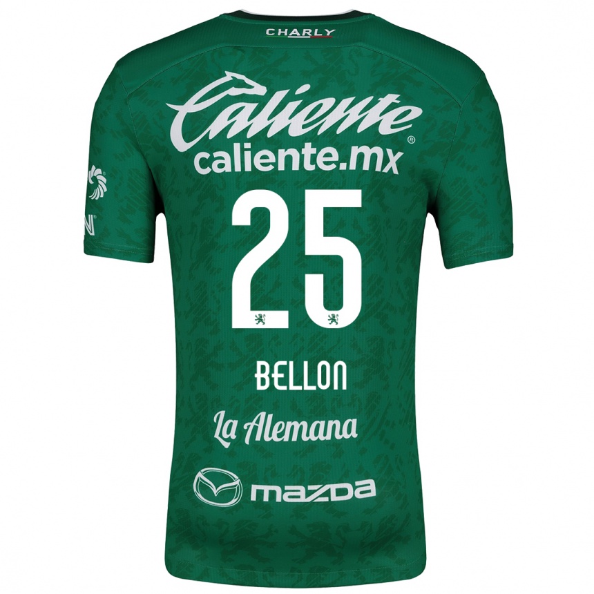 Niño Fútbol Camiseta Paul Bellón #25 Verde Blanco 1ª Equipación 2024/25 México