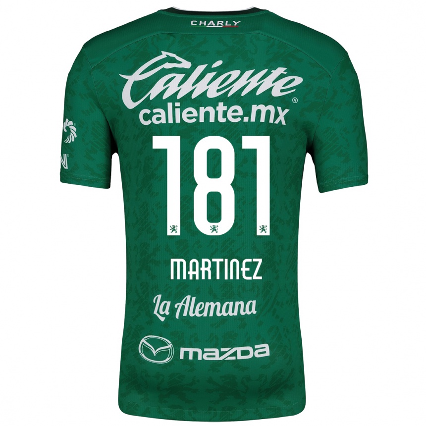 Niño Fútbol Camiseta Irving Martínez #181 Verde Blanco 1ª Equipación 2024/25 México