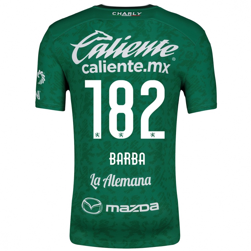 Niño Fútbol Camiseta Austin Barba #182 Verde Blanco 1ª Equipación 2024/25 México