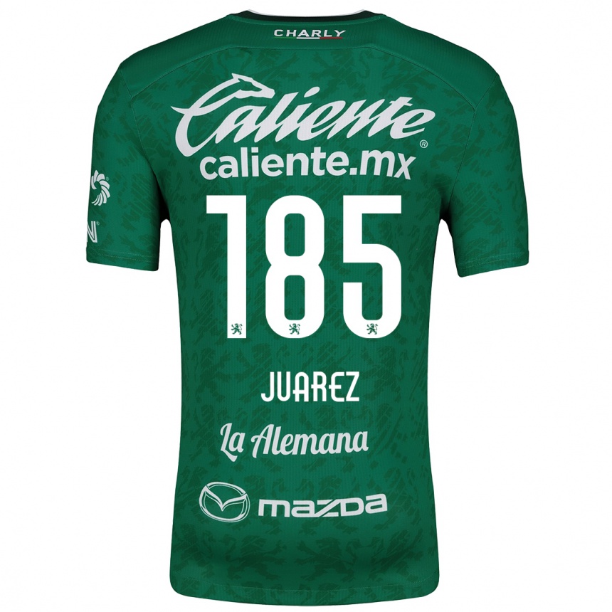 Niño Fútbol Camiseta Moisés Juárez #185 Verde Blanco 1ª Equipación 2024/25 México