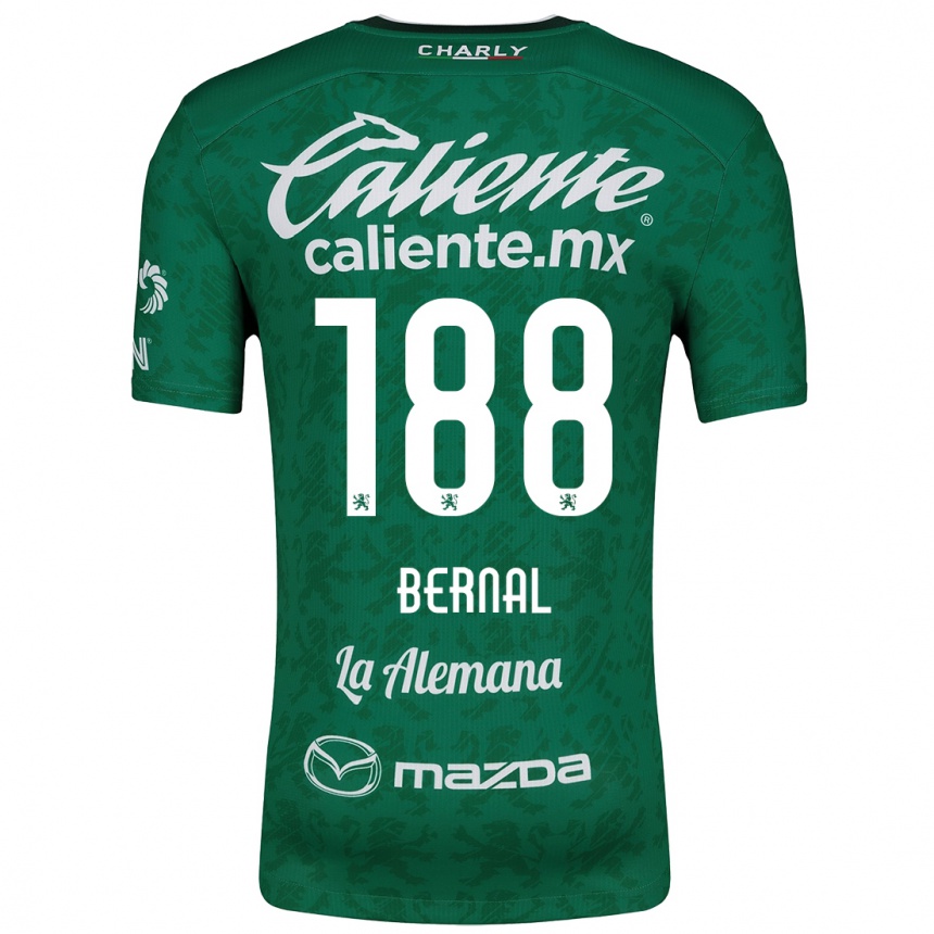 Niño Fútbol Camiseta Juan Bernal #188 Verde Blanco 1ª Equipación 2024/25 México