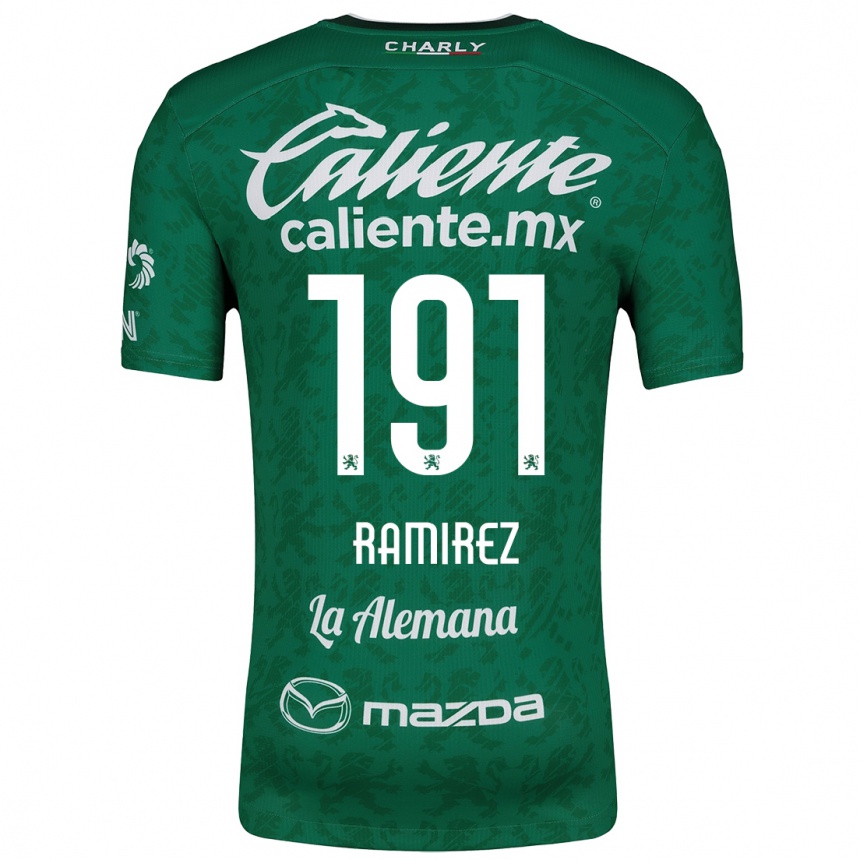 Niño Fútbol Camiseta Ian Ramírez #191 Verde Blanco 1ª Equipación 2024/25 México