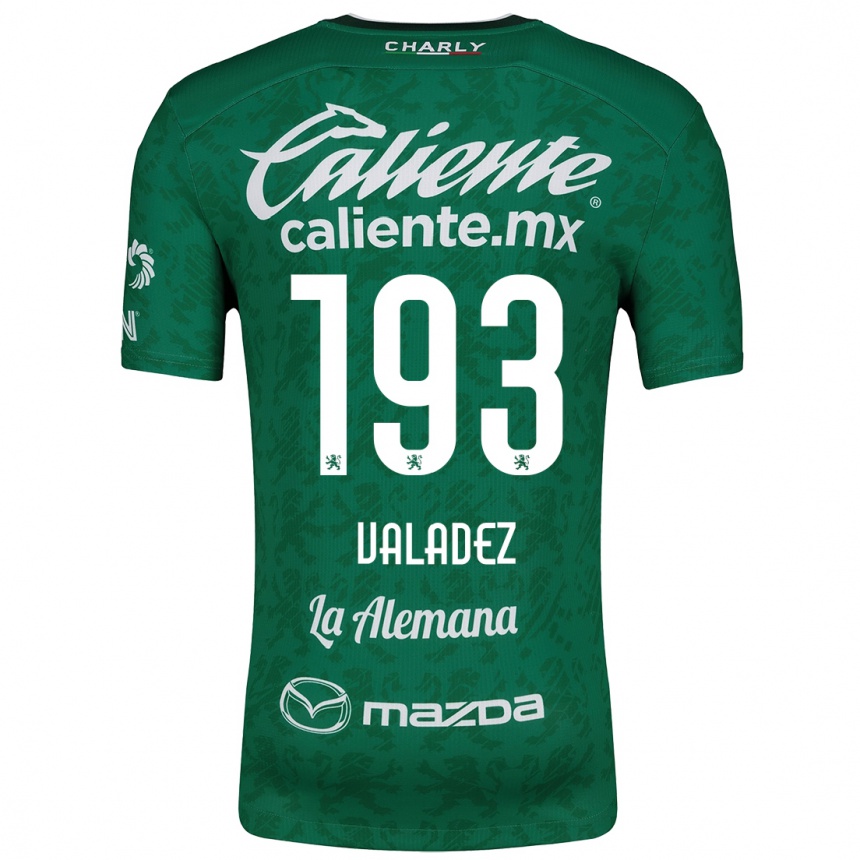 Niño Fútbol Camiseta Luis Valadez #193 Verde Blanco 1ª Equipación 2024/25 México