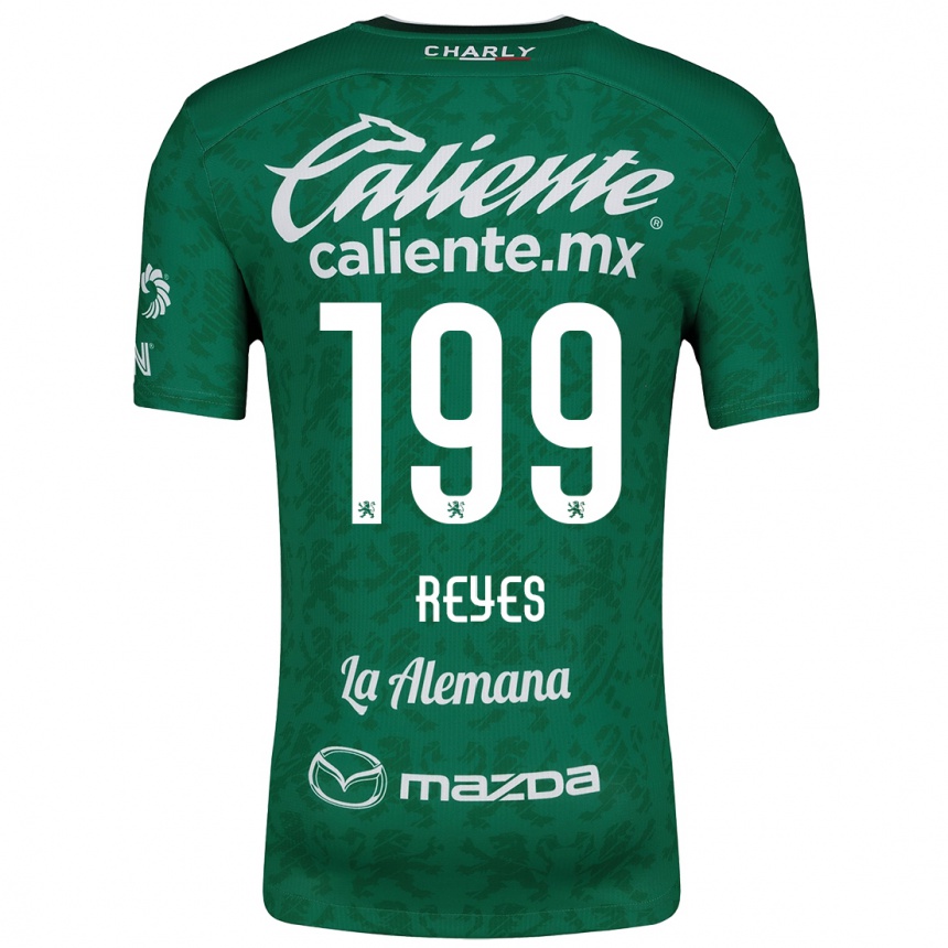 Niño Fútbol Camiseta Jonathan Reyes #199 Verde Blanco 1ª Equipación 2024/25 México