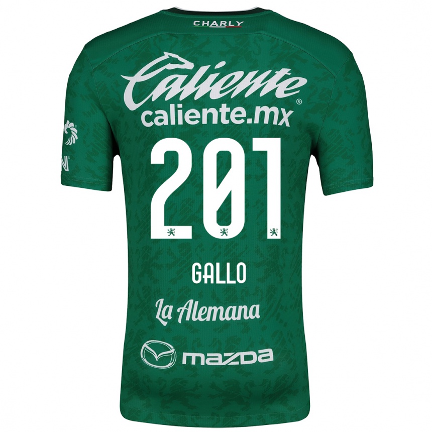 Niño Fútbol Camiseta Andrés Gallo #201 Verde Blanco 1ª Equipación 2024/25 México