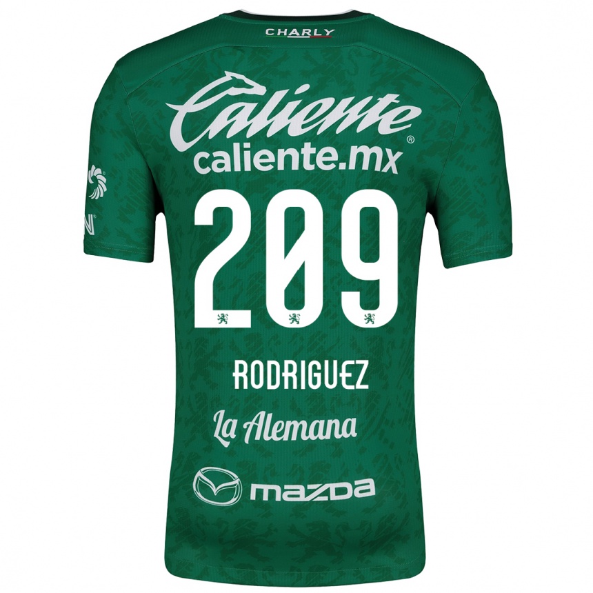 Niño Fútbol Camiseta Víctor Rodríguez #209 Verde Blanco 1ª Equipación 2024/25 México