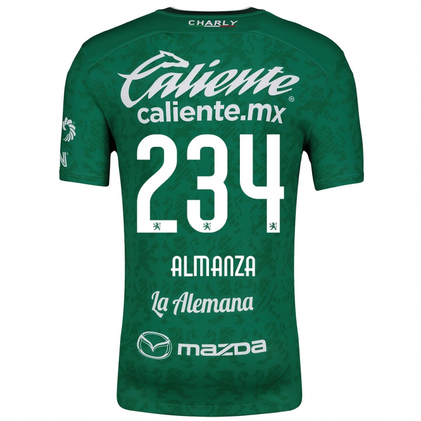 Niño Fútbol Camiseta Román Almanza #234 Verde Blanco 1ª Equipación 2024/25 México