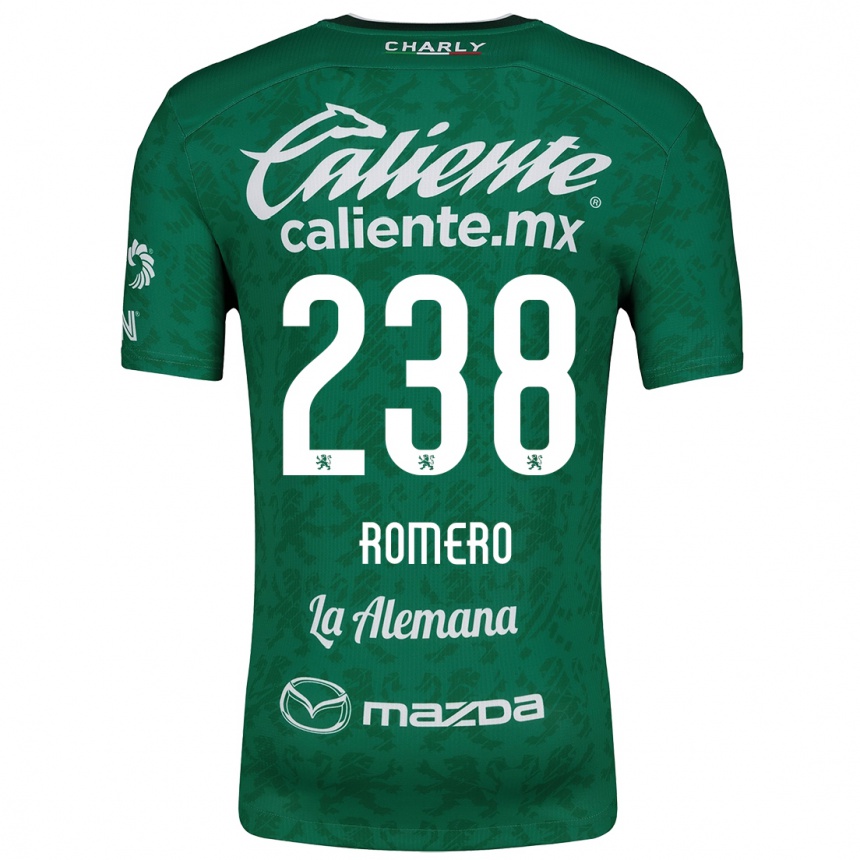 Niño Fútbol Camiseta Paulo Romero #238 Verde Blanco 1ª Equipación 2024/25 México