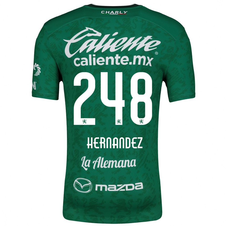 Niño Fútbol Camiseta Fernando Hernández #248 Verde Blanco 1ª Equipación 2024/25 México