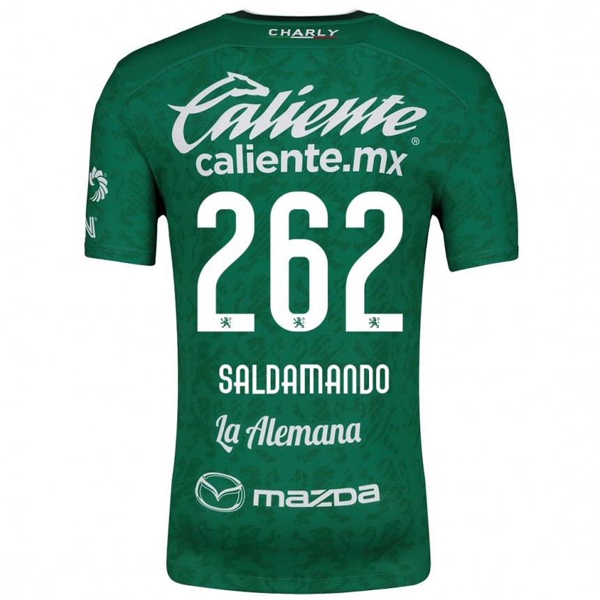 Niño Fútbol Camiseta José Saldamando #262 Verde Blanco 1ª Equipación 2024/25 México