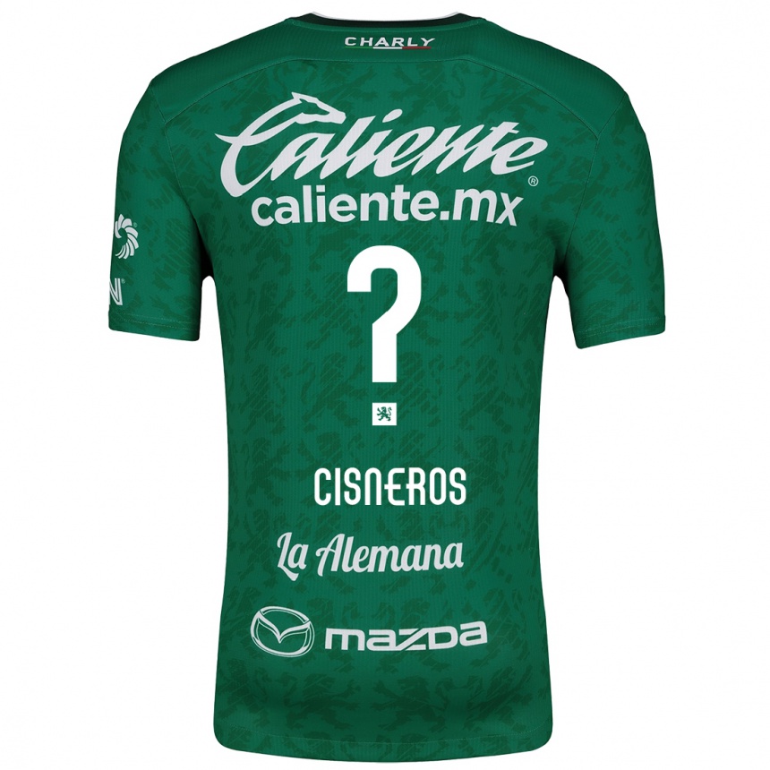 Niño Fútbol Camiseta Santiago Cisneros #0 Verde Blanco 1ª Equipación 2024/25 México