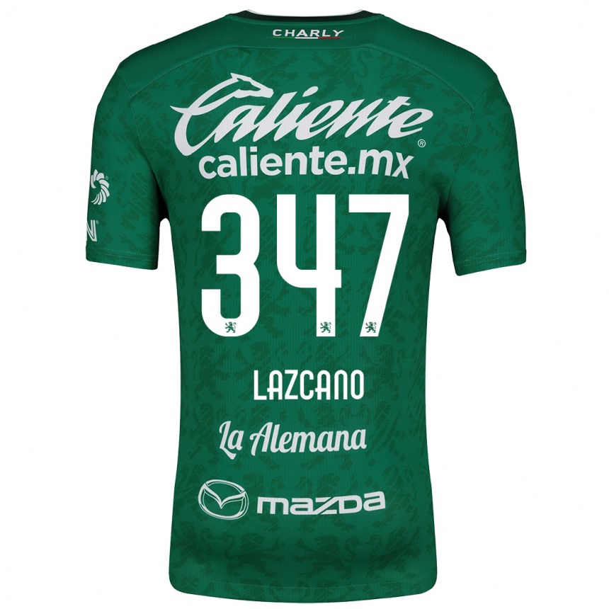 Niño Fútbol Camiseta Evan Lazcano #347 Verde Blanco 1ª Equipación 2024/25 México