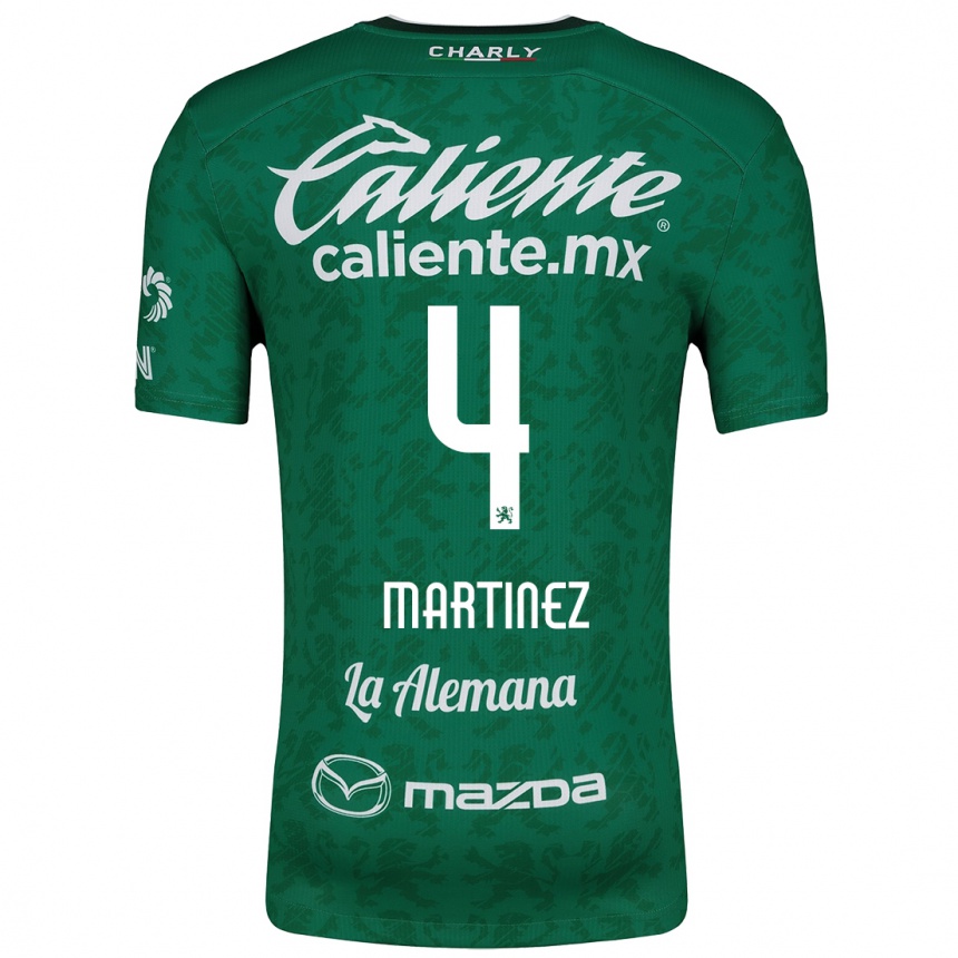 Niño Fútbol Camiseta Mitzi Martínez #4 Verde Blanco 1ª Equipación 2024/25 México