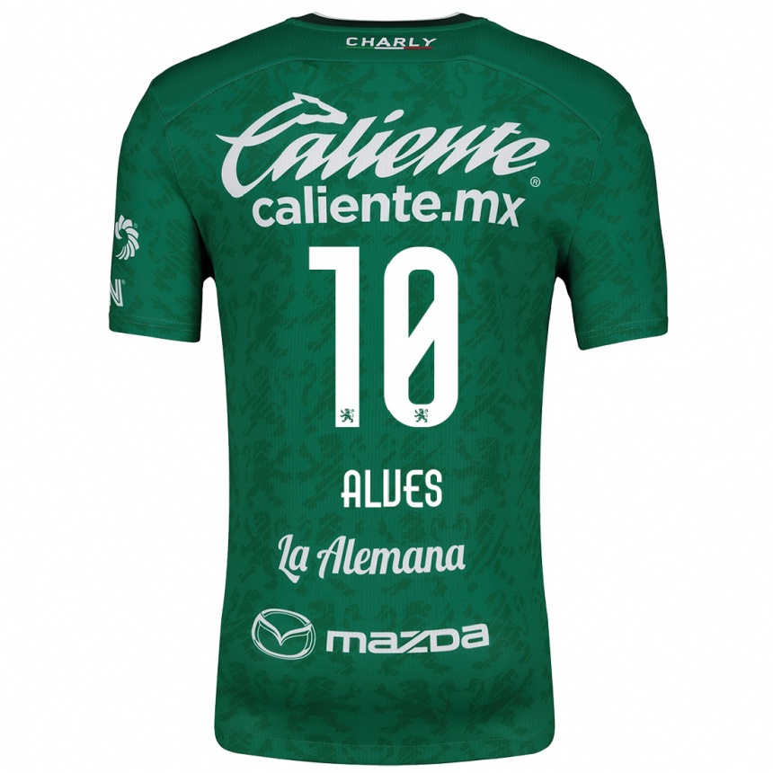 Niño Fútbol Camiseta Maria Alves #10 Verde Blanco 1ª Equipación 2024/25 México