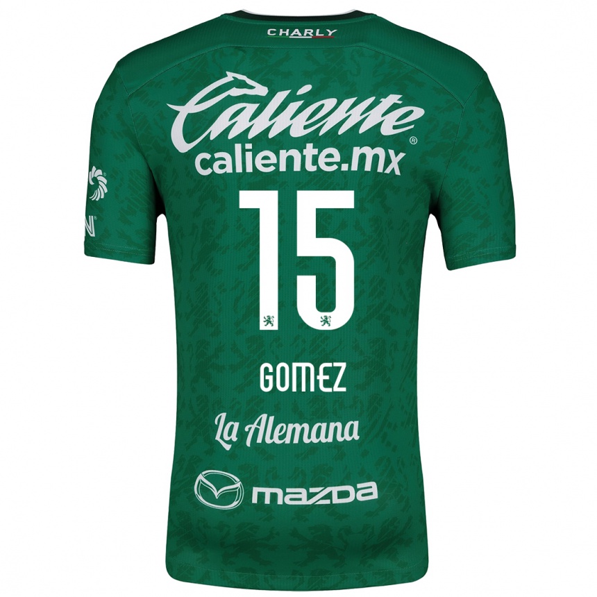 Niño Fútbol Camiseta Paulina Gómez #15 Verde Blanco 1ª Equipación 2024/25 México