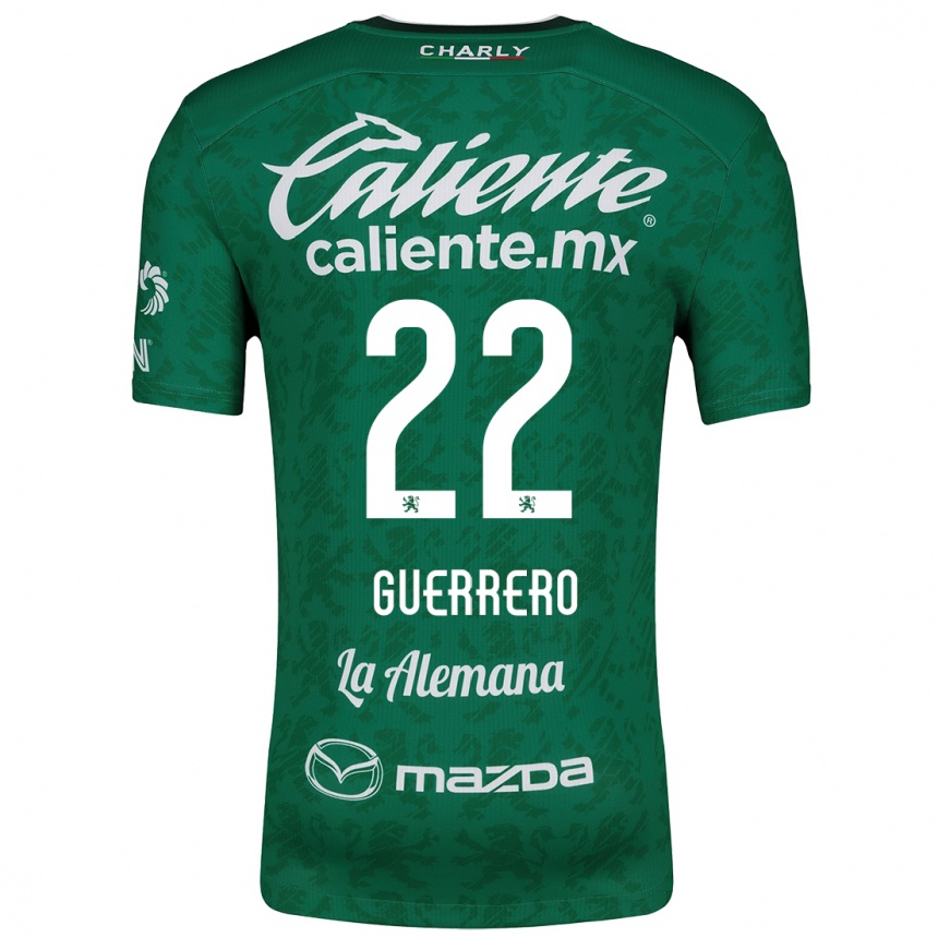 Niño Fútbol Camiseta África Guerrero #22 Verde Blanco 1ª Equipación 2024/25 México