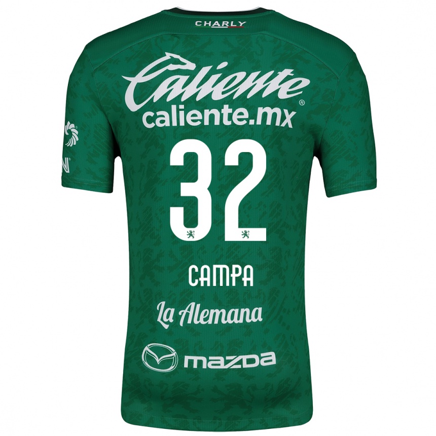 Niño Fútbol Camiseta Ana Campa #32 Verde Blanco 1ª Equipación 2024/25 México