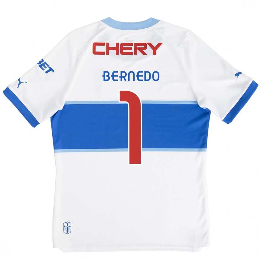 Niño Fútbol Camiseta Vicente Bernedo #1 Blanco Azul 1ª Equipación 2024/25 México