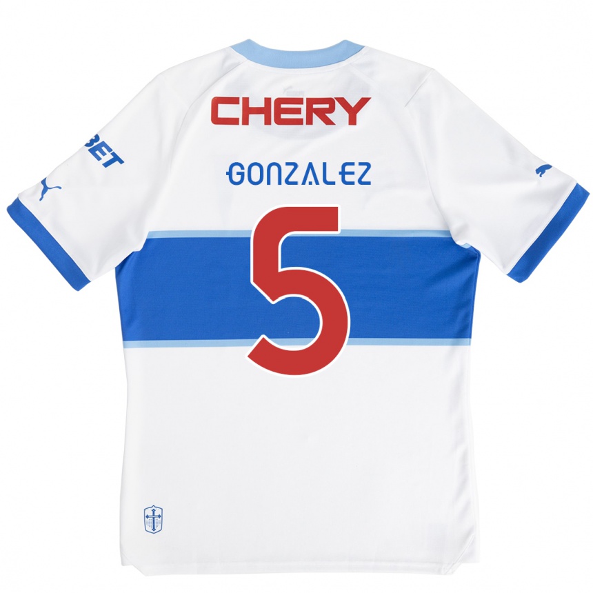 Niño Fútbol Camiseta Daniel González #5 Blanco Azul 1ª Equipación 2024/25 México