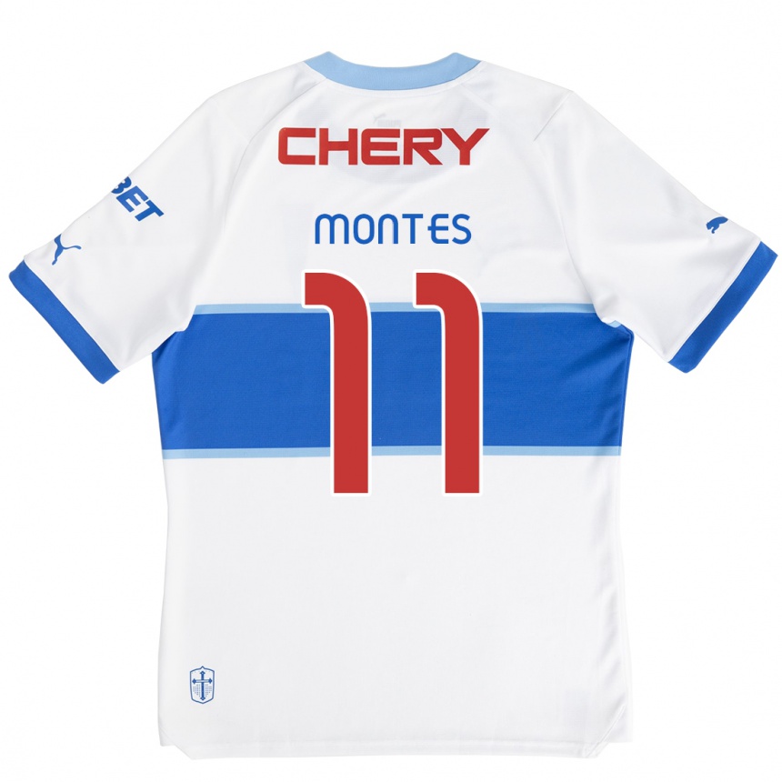 Niño Fútbol Camiseta Clemente Montes #11 Blanco Azul 1ª Equipación 2024/25 México