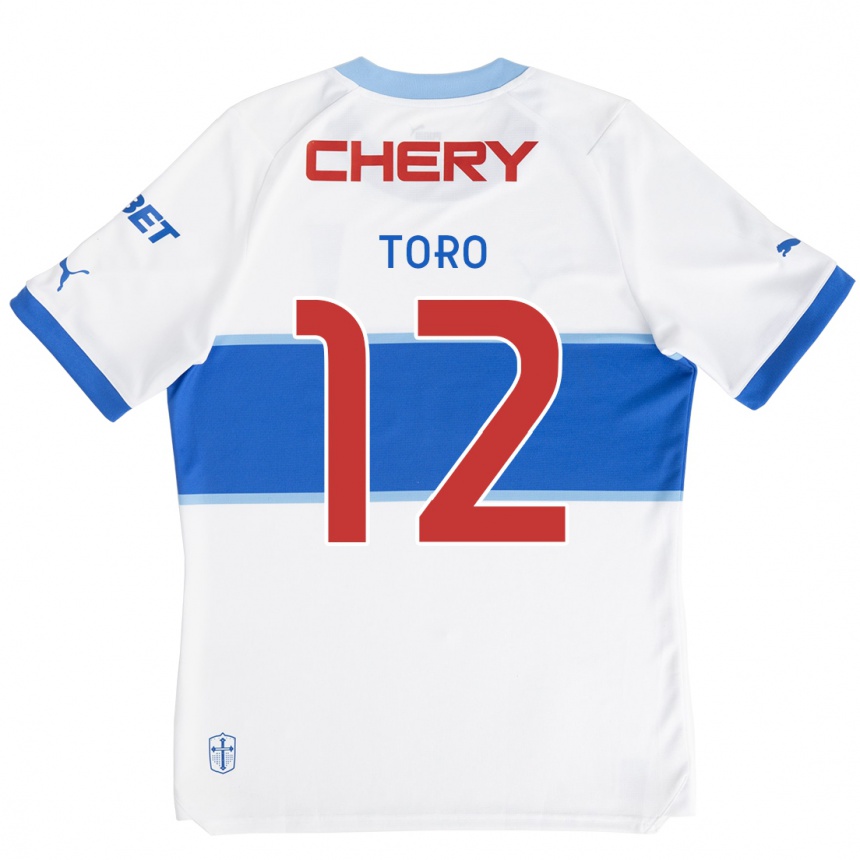 Niño Fútbol Camiseta Ian Toro #12 Blanco Azul 1ª Equipación 2024/25 México