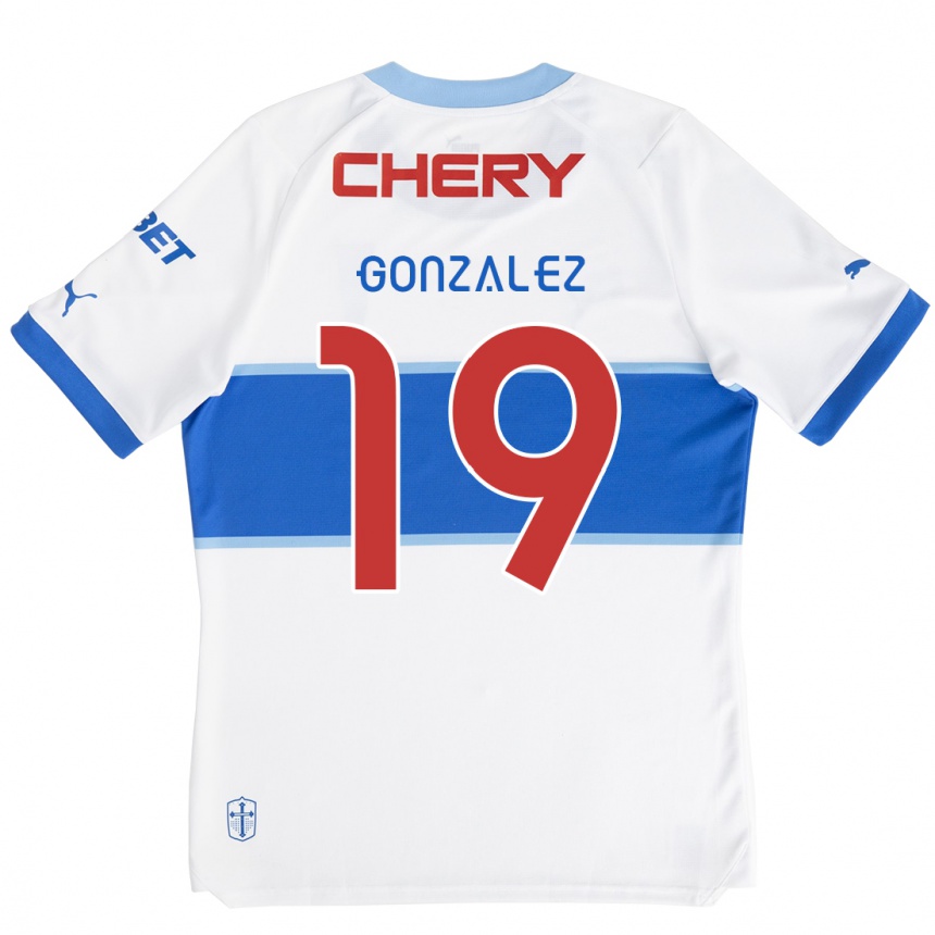 Niño Fútbol Camiseta Bryan González #19 Blanco Azul 1ª Equipación 2024/25 México