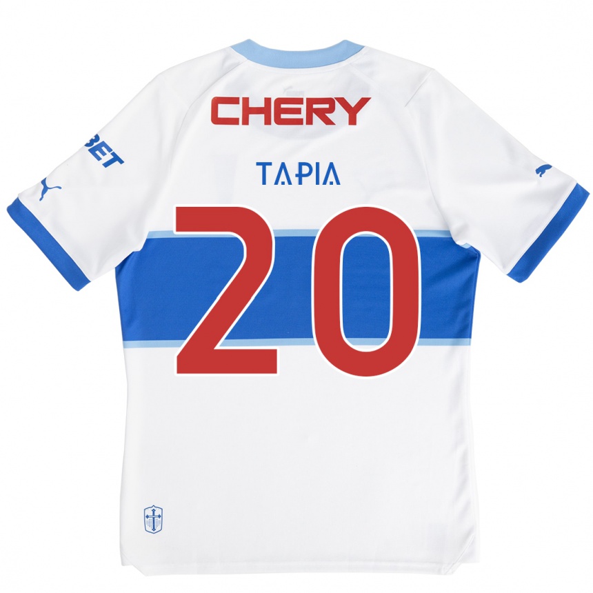 Niño Fútbol Camiseta Gonzalo Tapia #20 Blanco Azul 1ª Equipación 2024/25 México