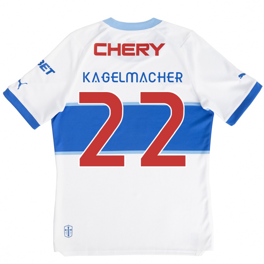 Niño Fútbol Camiseta Gary Kagelmacher #22 Blanco Azul 1ª Equipación 2024/25 México