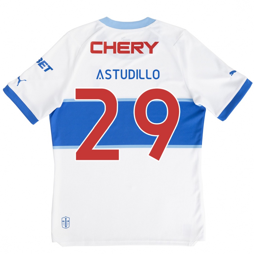 Niño Fútbol Camiseta Aaron Astudillo #29 Blanco Azul 1ª Equipación 2024/25 México