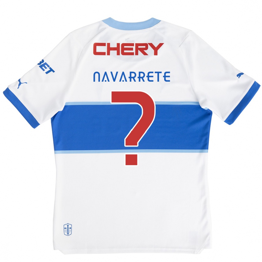 Niño Fútbol Camiseta Carlos Navarrete #0 Blanco Azul 1ª Equipación 2024/25 México