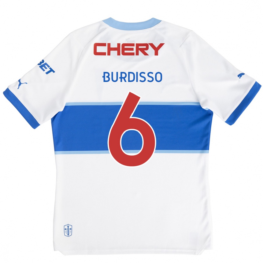 Niño Fútbol Camiseta Guillermo Burdisso #6 Blanco Azul 1ª Equipación 2024/25 México