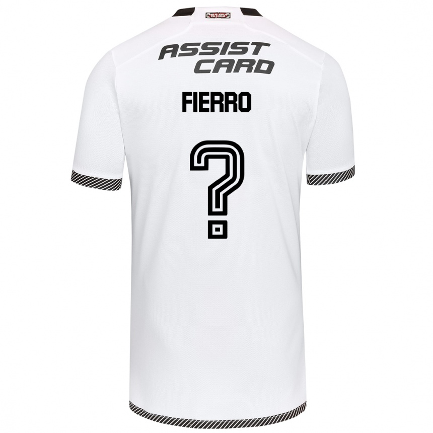 Niño Fútbol Camiseta Julio Fierro #0 Blanco Negro 1ª Equipación 2024/25 México