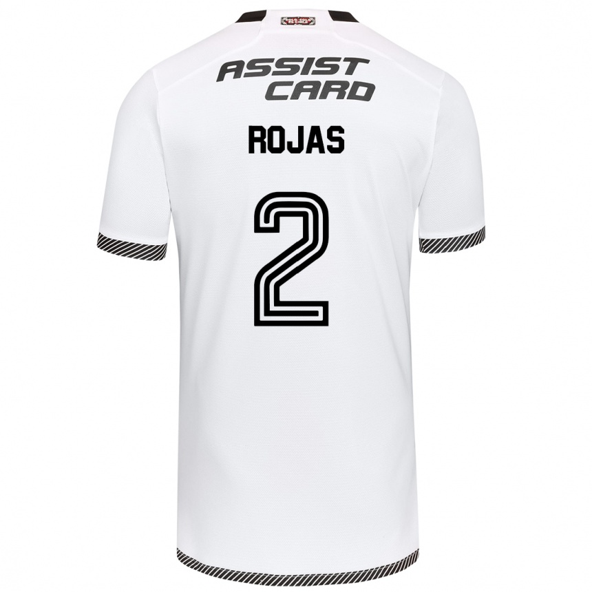 Niño Fútbol Camiseta Jeyson Rojas #2 Blanco Negro 1ª Equipación 2024/25 México