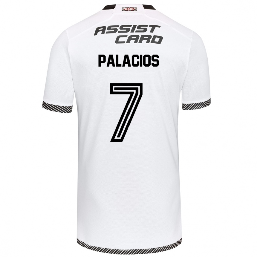 Niño Fútbol Camiseta Carlos Palacios #7 Blanco Negro 1ª Equipación 2024/25 México