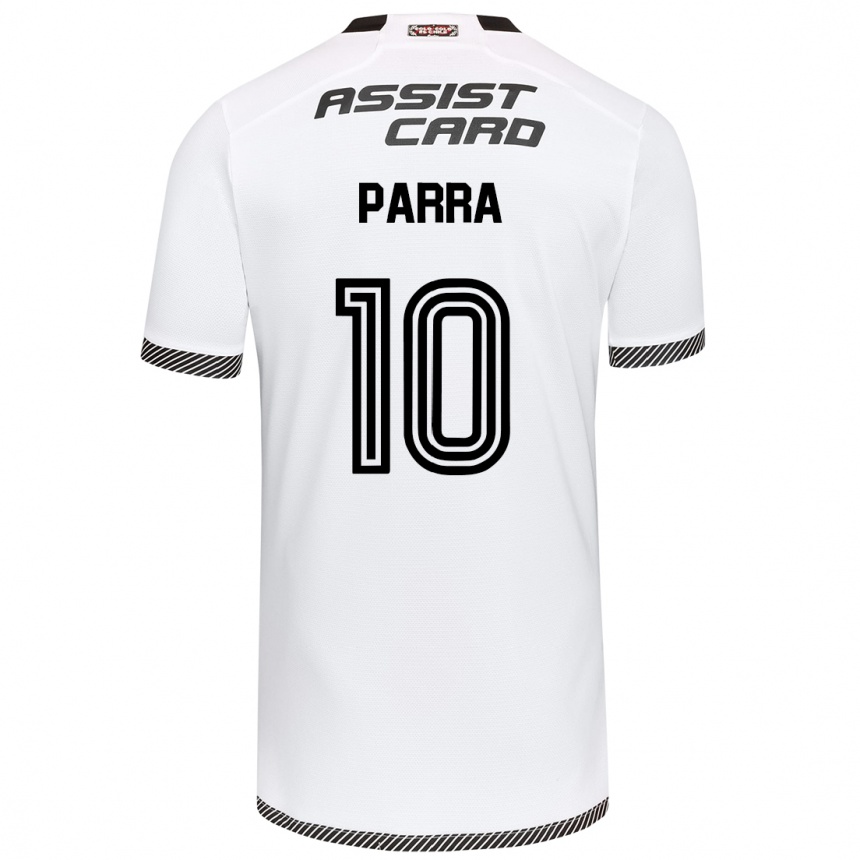 Niño Fútbol Camiseta Pablo Parra #10 Blanco Negro 1ª Equipación 2024/25 México