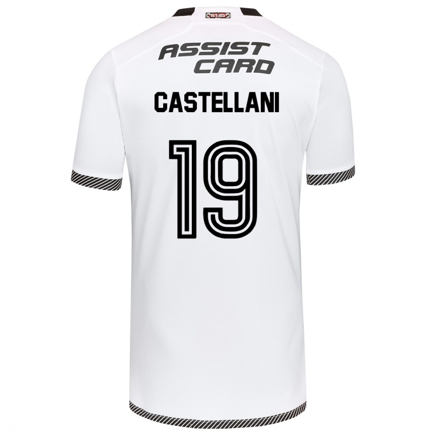 Niño Fútbol Camiseta Gonzalo Castellani #19 Blanco Negro 1ª Equipación 2024/25 México