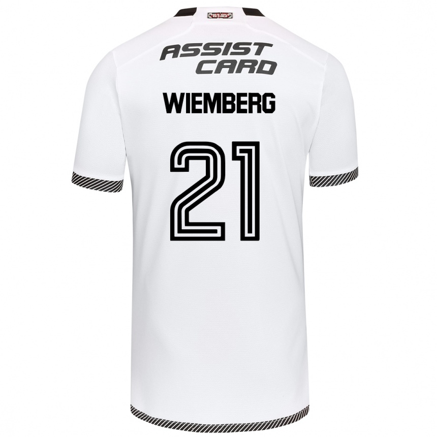 Niño Fútbol Camiseta Erick Wiemberg #21 Blanco Negro 1ª Equipación 2024/25 México